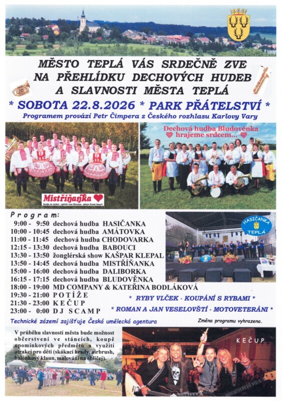Prehlidka dechovych hudeb a slavnosti mesta Tepla 20260822
